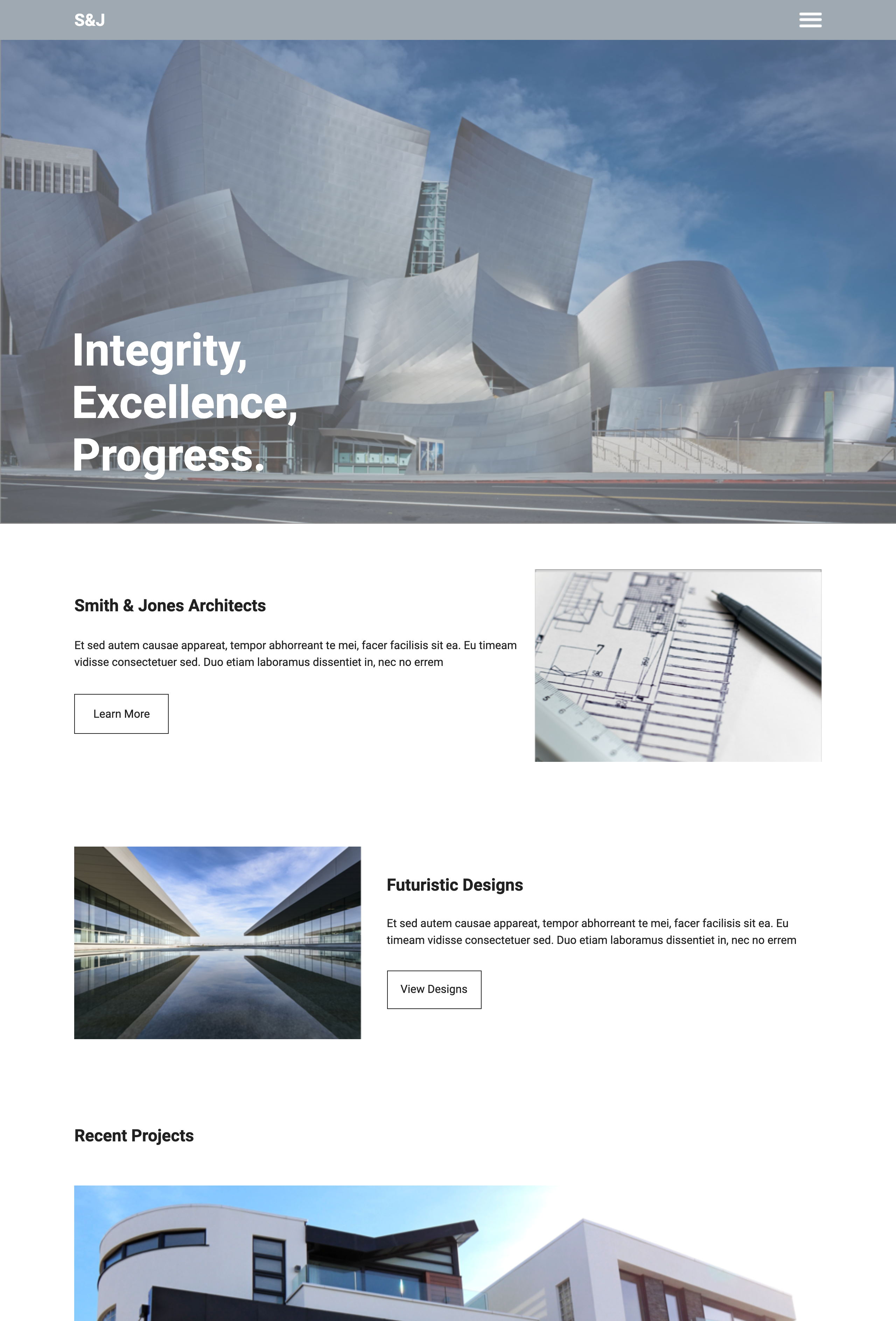 UI architect marketing page